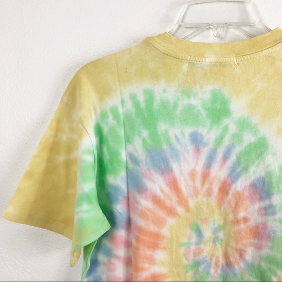 Daydreamer Led Zeppelin Icarus Tie Dye Tee in Faded Neon - Picture 9 of 10